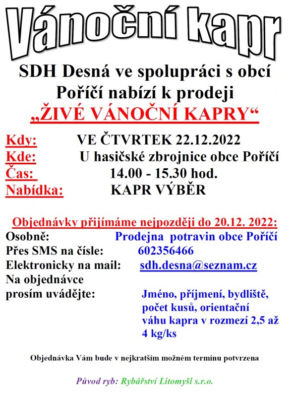 prodej kaprů