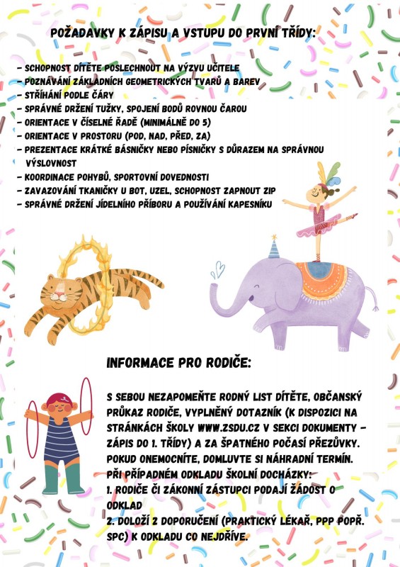 zápis do školy - informace
