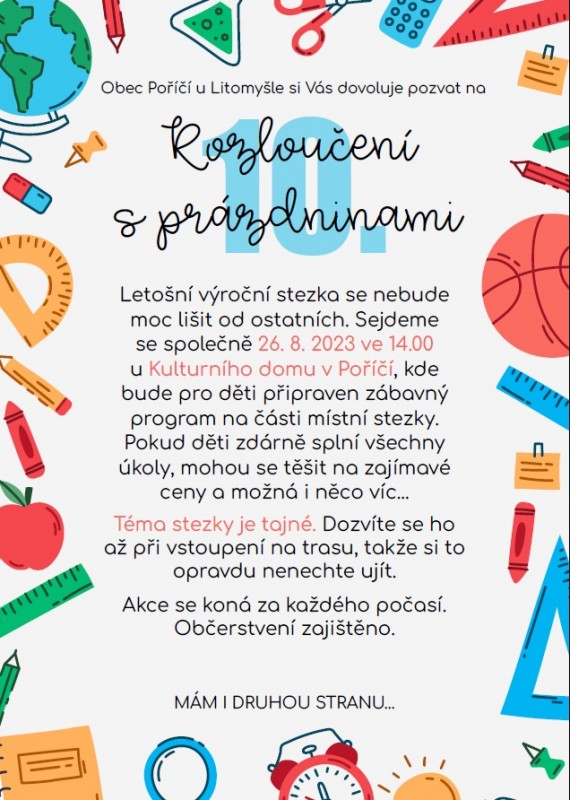 rozloučení z prázdninami