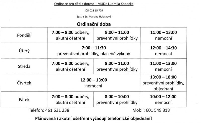ordinační doba