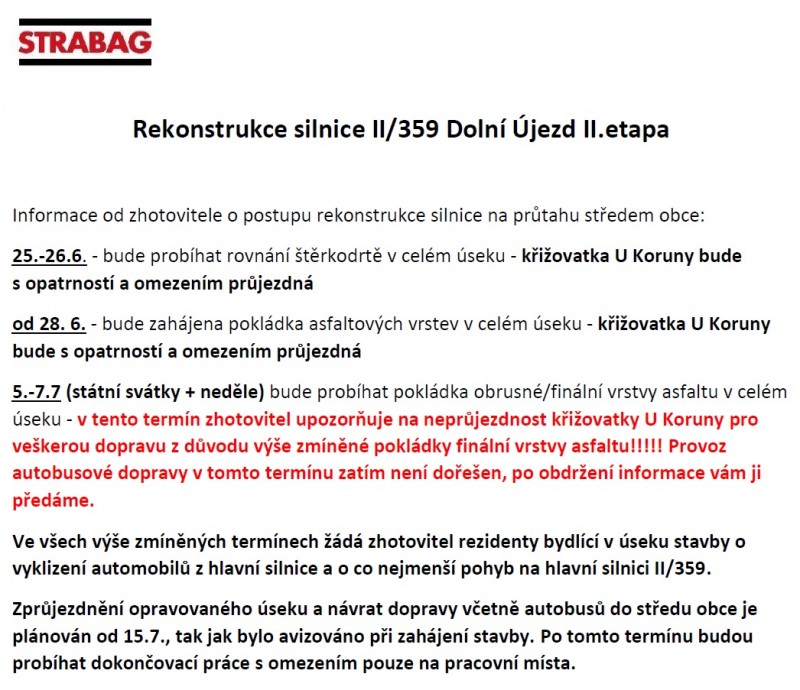Uzavírka DÚ